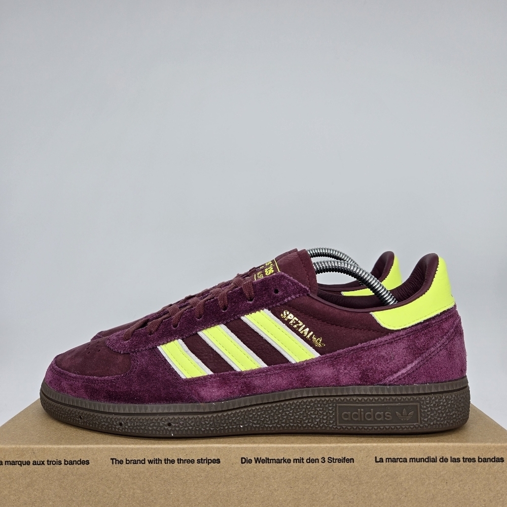 adidas Handball Spezial Weltmeister JH5453 Shadow Red Solar Yellow Shoe Size 9.5